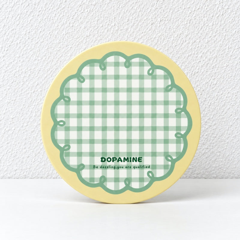 CouldNook Round Patterned Coaster - Gingham and Illustrated Table Designs