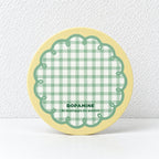 CouldNook Round Patterned Coaster - Gingham and Illustrated Table Designs