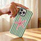 CouldNook iPhone 17 Series 2-in-1 Starfish Stripe Phone Case - Coastal Graphic Cover