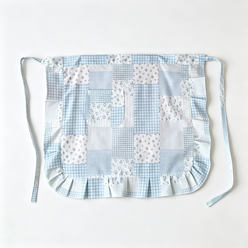 CouldNook Patchwork Waist Apron - Breezy Ruffle Kitchen Layer