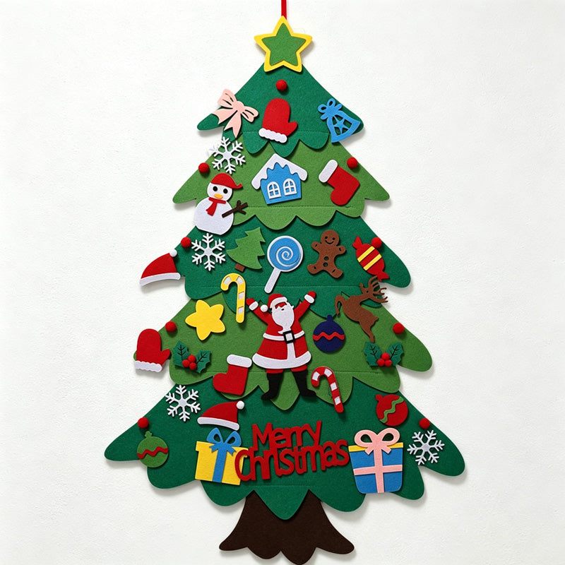 CouldNook Felt Christmas Tree Activity Set - Detachable Hanging Ornaments