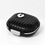 CouldNook Ribbed Pill Box - Rounded Case and Clear Inner Covers