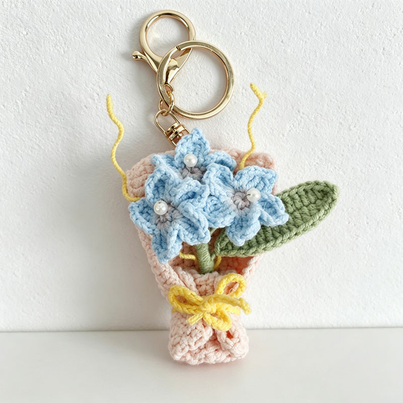CouldNook Yarn Mini Flower Bouquet Keychain - Seven Bloom Designs
