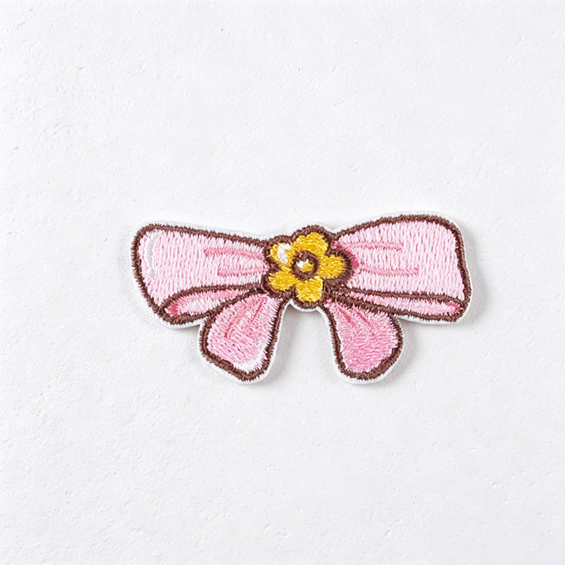 CouldNook Bow Embroidered Patch - Assorted Colors and Shapes