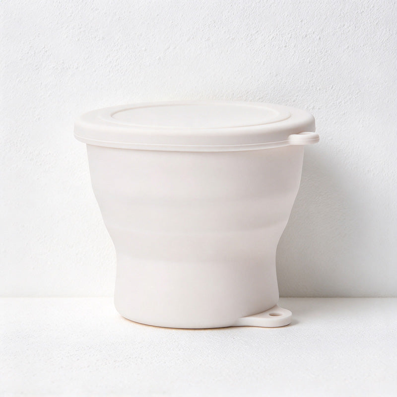 CouldNook Folding Silicone Cup - Collapsible Sides And Matching Cover