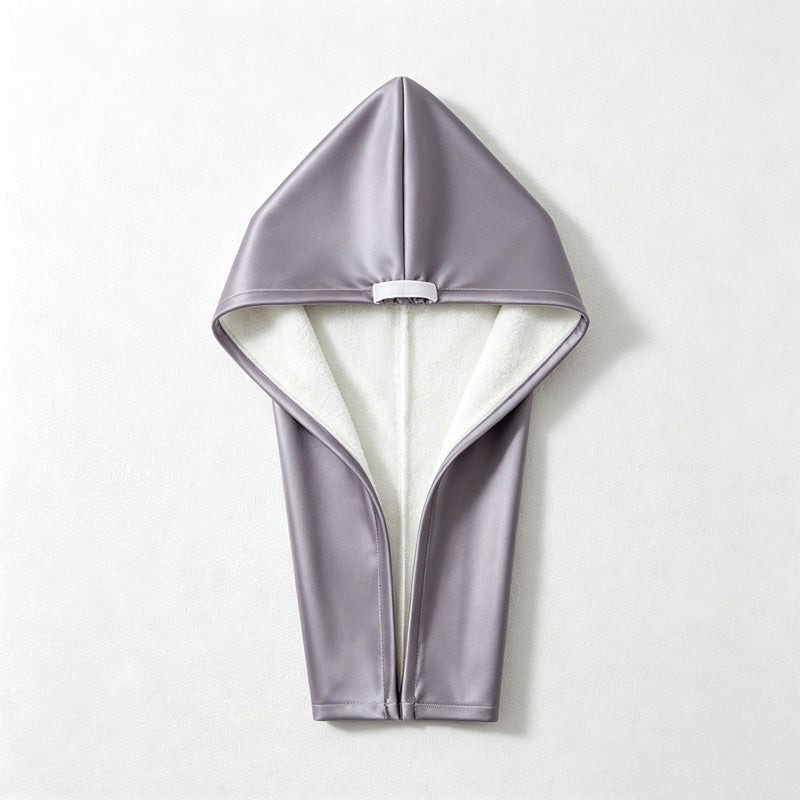 CouldNook Double Layer Satin Hair Towel Wrap - Hooded Drying Cap