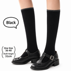 CouldNook Ribbed Calf Socks - Contrast Top Trim