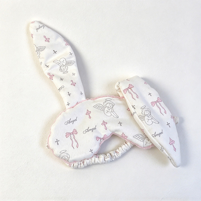 CouldNook Rabbit-Ear Sleep Mask - Delicate Printed Fabric and Long Ears
