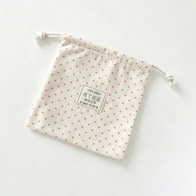 CouldNook Polka Dot Drawstring Organizer Bag - Light Household Accent