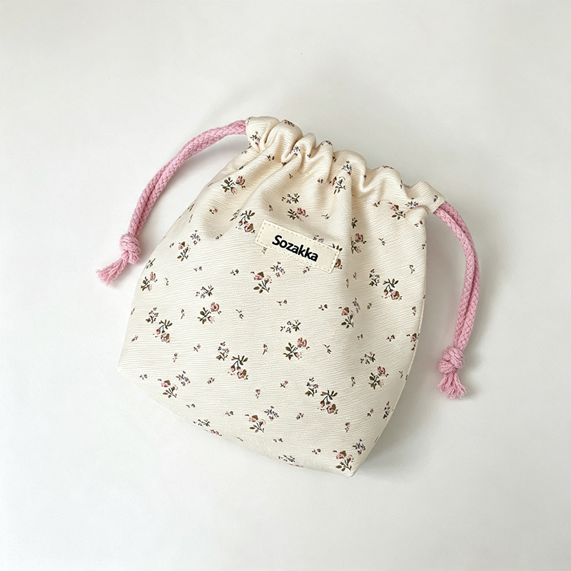CouldNook Floral Drawstring Mini Organizer Bag - Softly Ordered Essential