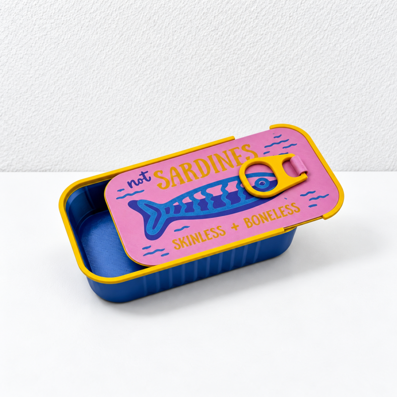 CouldNook Sardine Jewelry Case - Sliding Lid And Fish Shaped Inserts