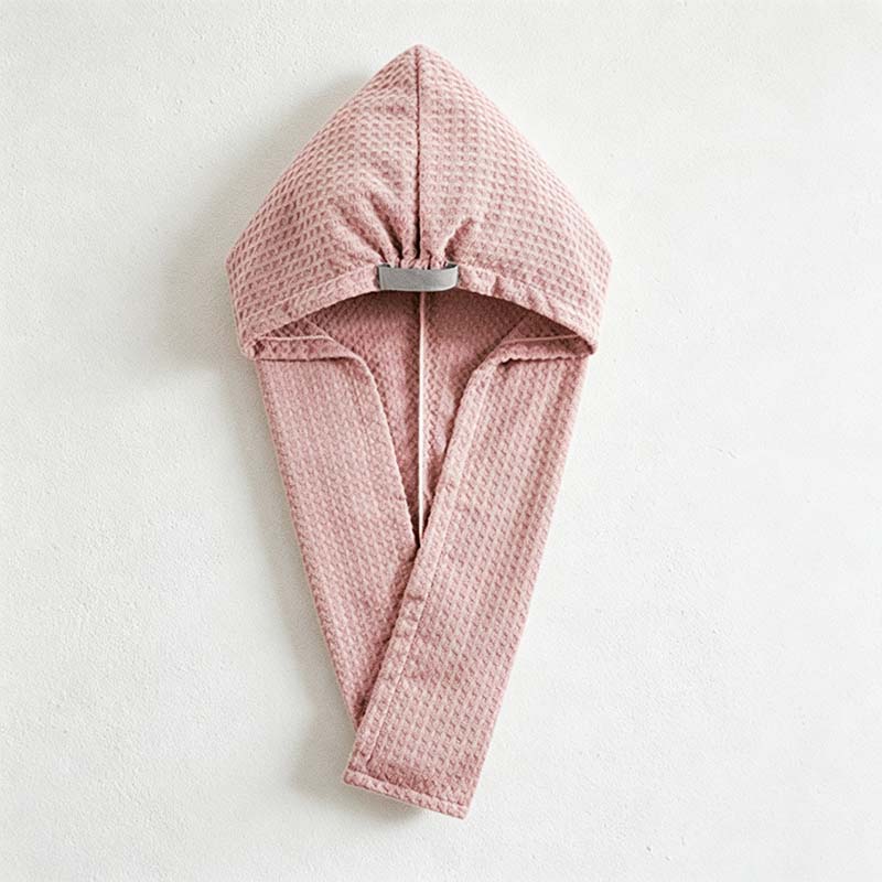 CouldNook Textured Hair Towel Wrap - Waffle Surface And Retaining Band