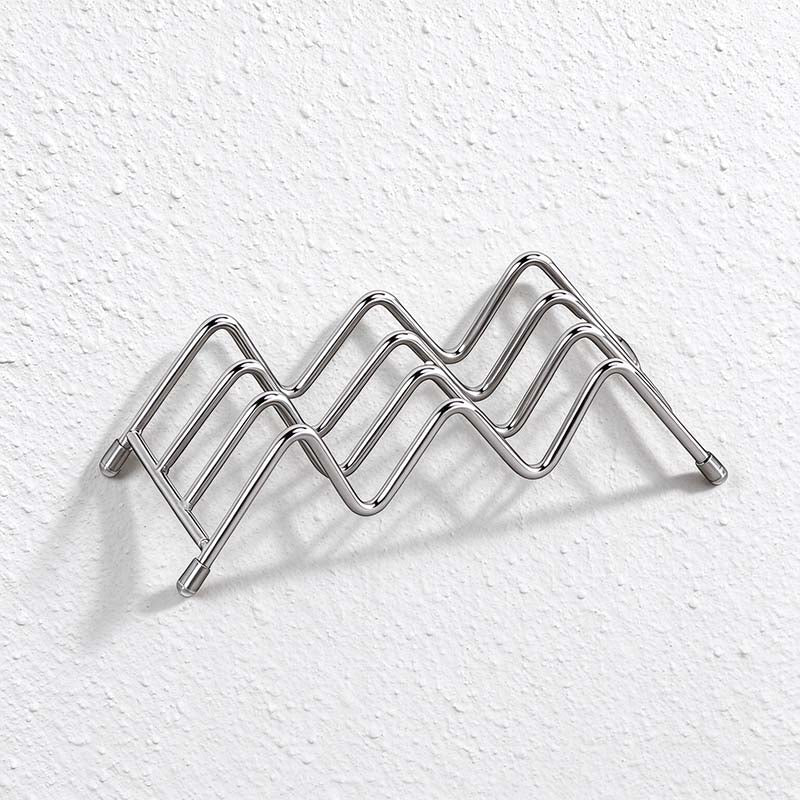 CouldNook Wave Soap Rack - Open Zigzag Frame and Optional Drip Tray