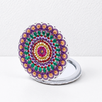 CouldNook Decorative Folding Mirror - Gem-Like Pattern And Double Reflective Interior