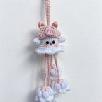 CouldNook Yarn Ghost Hanging Ornament - Witch and Pumpkin Designs
