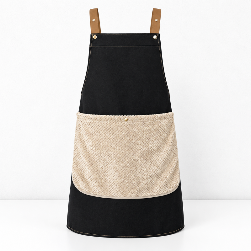 CouldNook Hand-Wipe Kitchen Apron - Convenient Absorbent Side Panels
