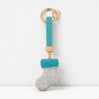 CouldNook Christmas Rhinestone Keychain - Festive Snowman Charm