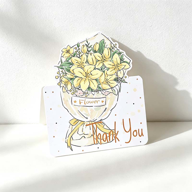 CouldNook Floral Thank You Card - Bouquet Artwork And Script Lettering