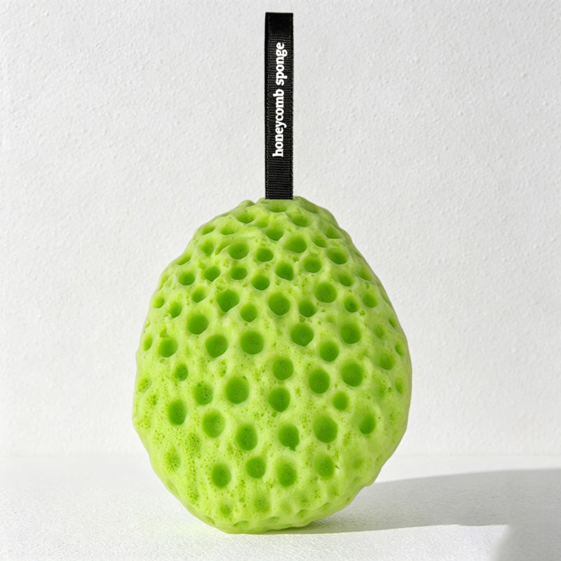 CouldNook Round Honeycomb Bath Sponge - Colorful Hanging Scrubber