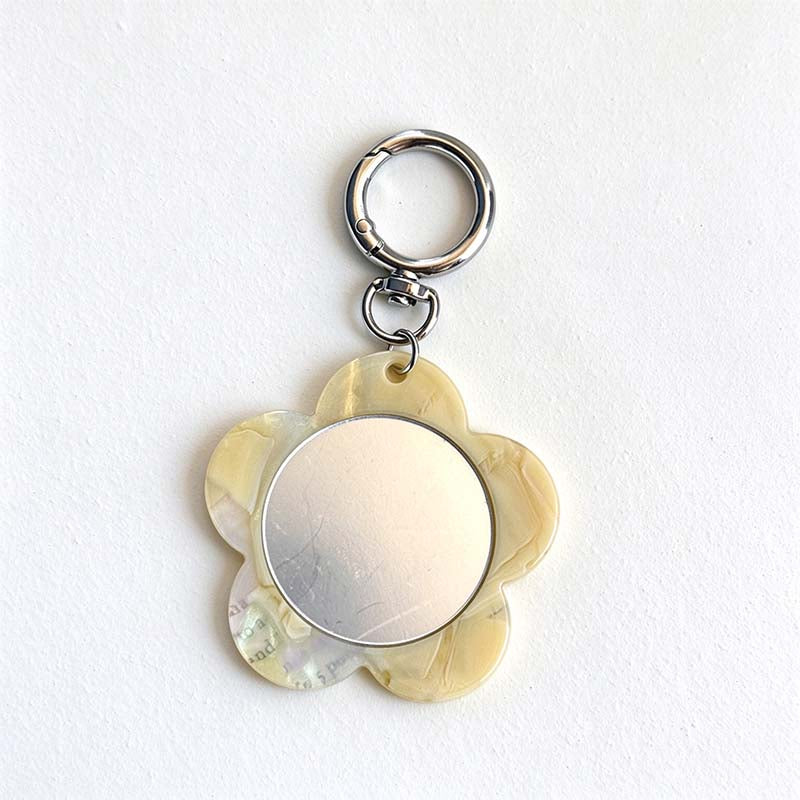 CouldNook Flower Mirror Bag Charm - Rounded Petal Frame
