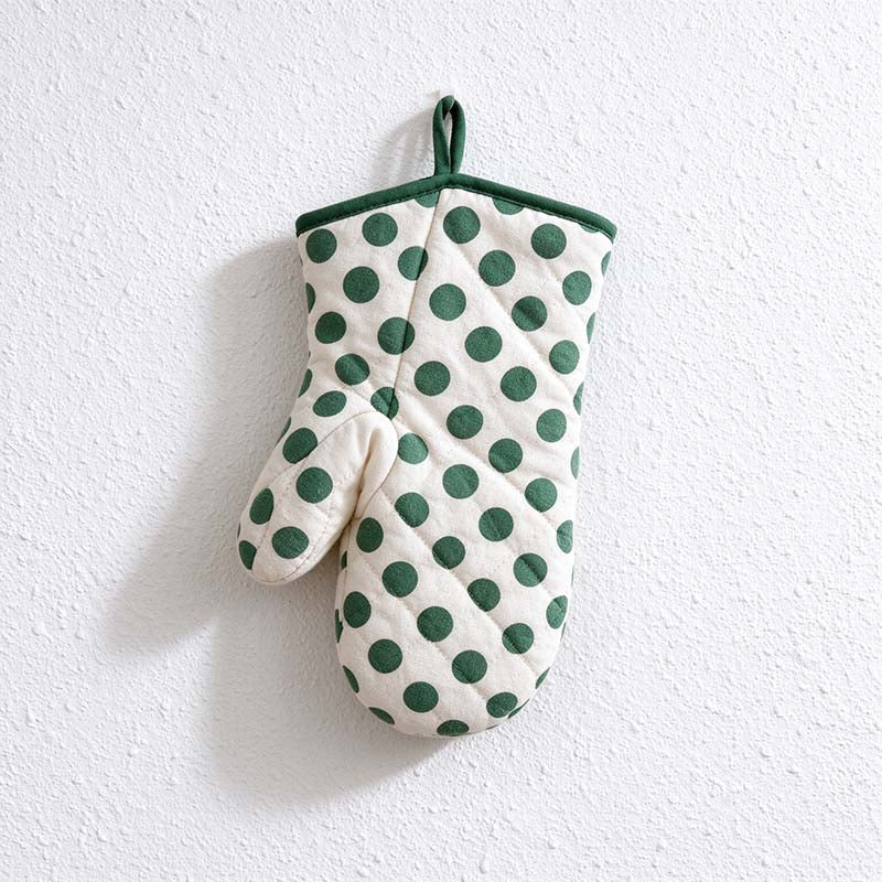 CouldNook Pinch Oven Mitt - Printed Top And Pale Quilted Underside