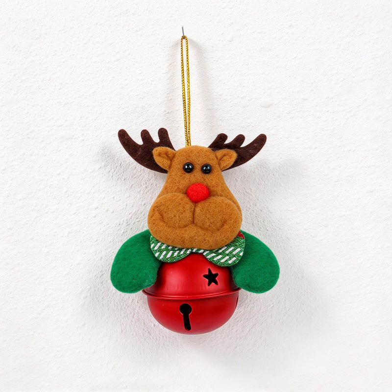 CouldNook Christmas Character Bell Ornament - Fabric Figures and Round Bells