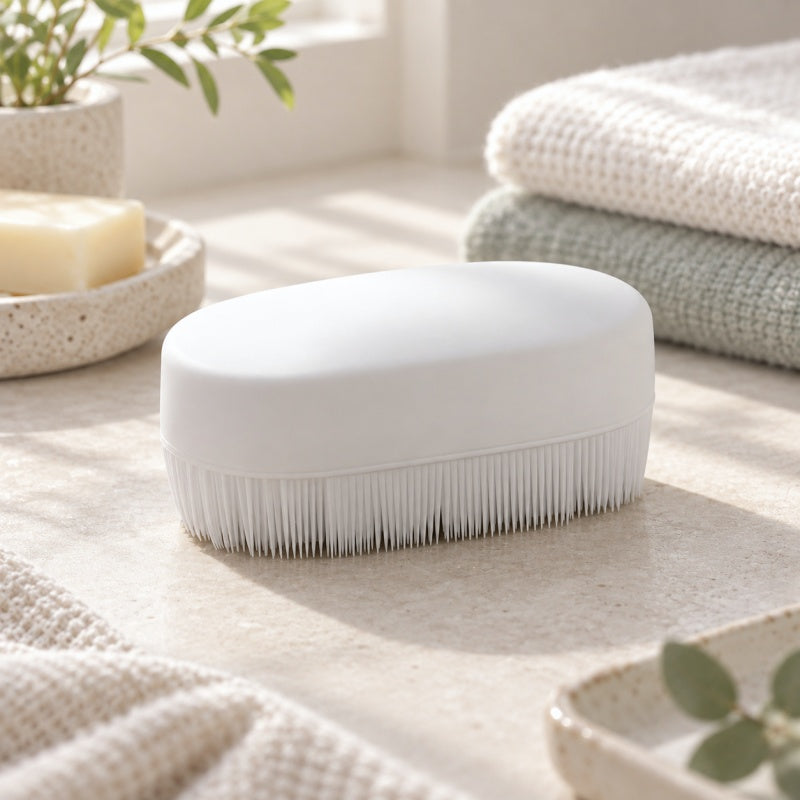 CouldNook Soft Bristle Laundry Brush - Rounded Handheld Grip