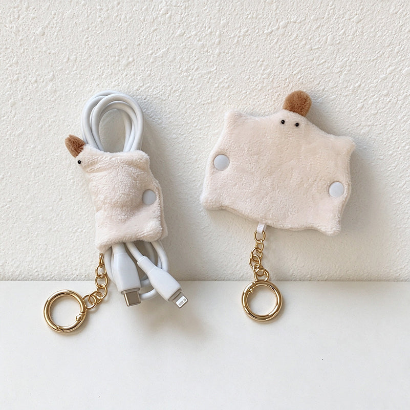 Plush Platypus Cable Organizer - Paired Snap Fasteners