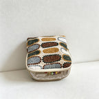 CloudNook Embroidered Cotton Linen Jewelry Pouch‑Travel Jewellery Case