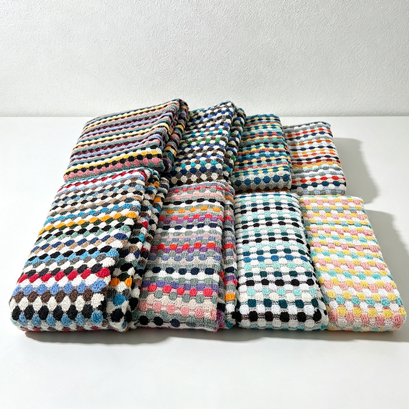 CouldNook Dotted Stripe Bath Towel - Textured Everyday Wrap