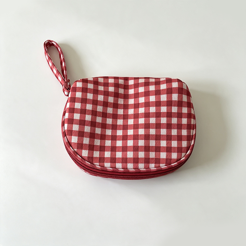 CouldNook Checked Cosmetic Bag - Vanity Storage Accent
