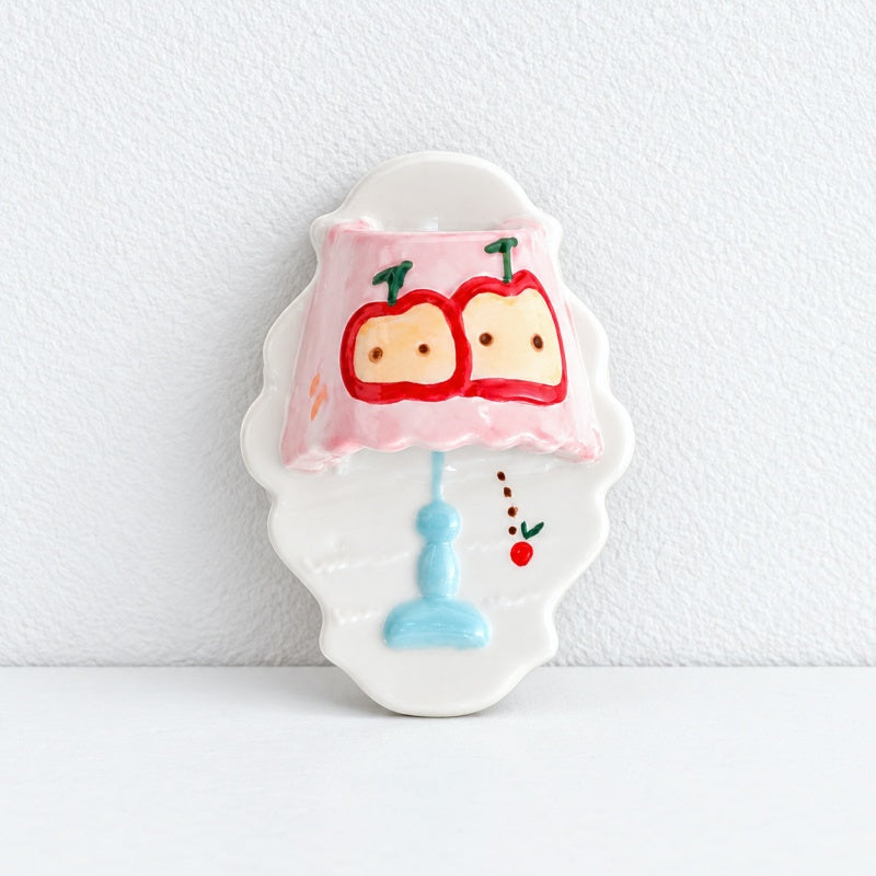 CouldNook Ceramic Lamp Refrigerator Magnet - Hand Painted Glow