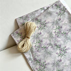 Purple Bluebell Floral Tissue Wrapping Paper Set - Artistic Flower Art Paper