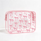 CouldNook Clear Bow Makeup Bag - Printed Ribbons And Matching Trim