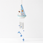 CouldNook Wooden Sailboat Wind Chime - Nautical Hanging Designs