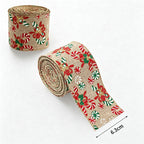 CouldNook Christmas Decorative Ribbon - Printed Woven Ribbon Seasonal Tree Display