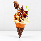 CouldNook Dessert Bag Charm - Strawberry Tart and Swirled Cone Designs