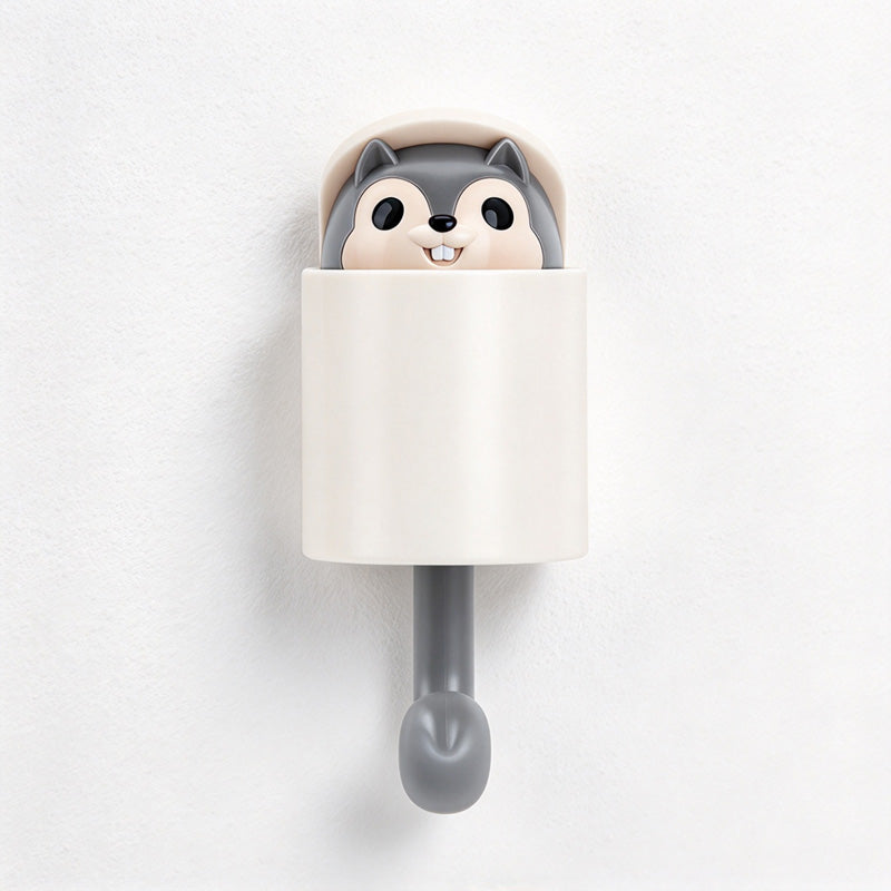 CouldNook Animal Wall Hook - Peeking Character and Curved Hanging Arm