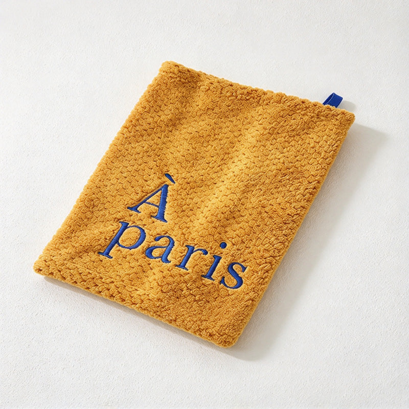 CouldNook Embroidered Letter Hand Towel - Textured Surface And Hanging Loop