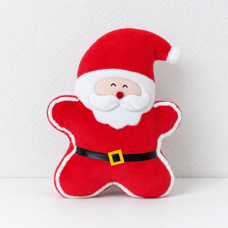 CouldNook Christmas Character Cushion - Smiling Faces And Shaped Festive Outlines