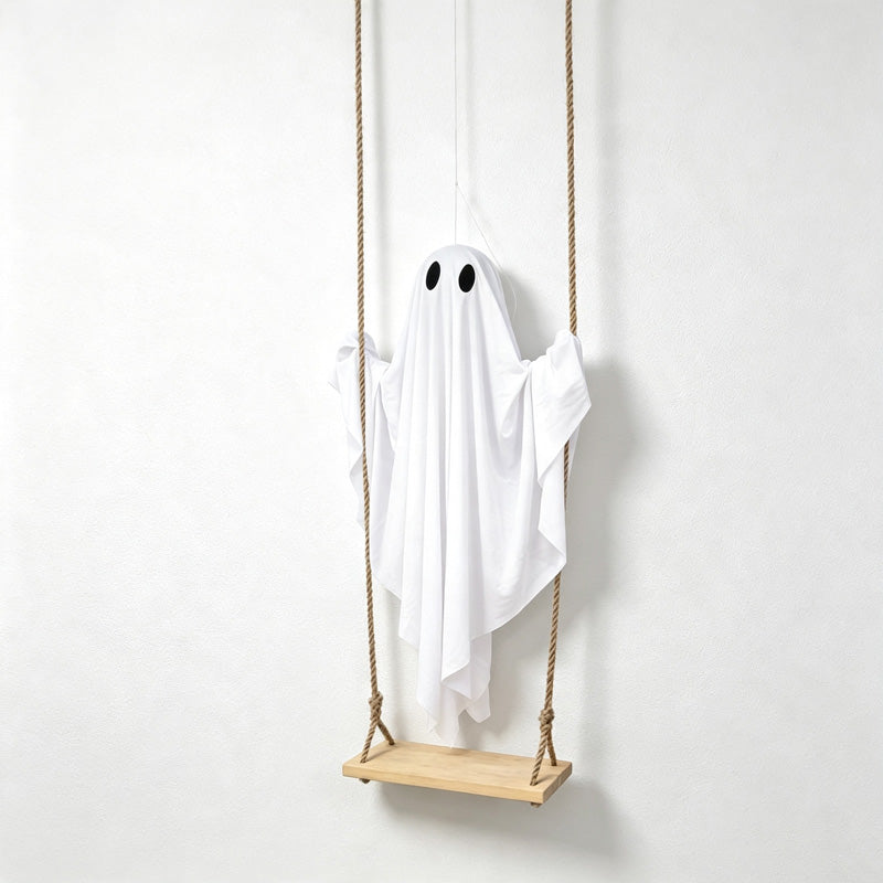 CloudNook Swing Ghost Hanging Prop‑Halloween Yard Decor