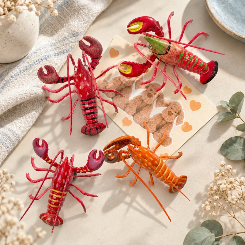CouldNook Movable Lobster Magnet - Articulated Painted Body Accent