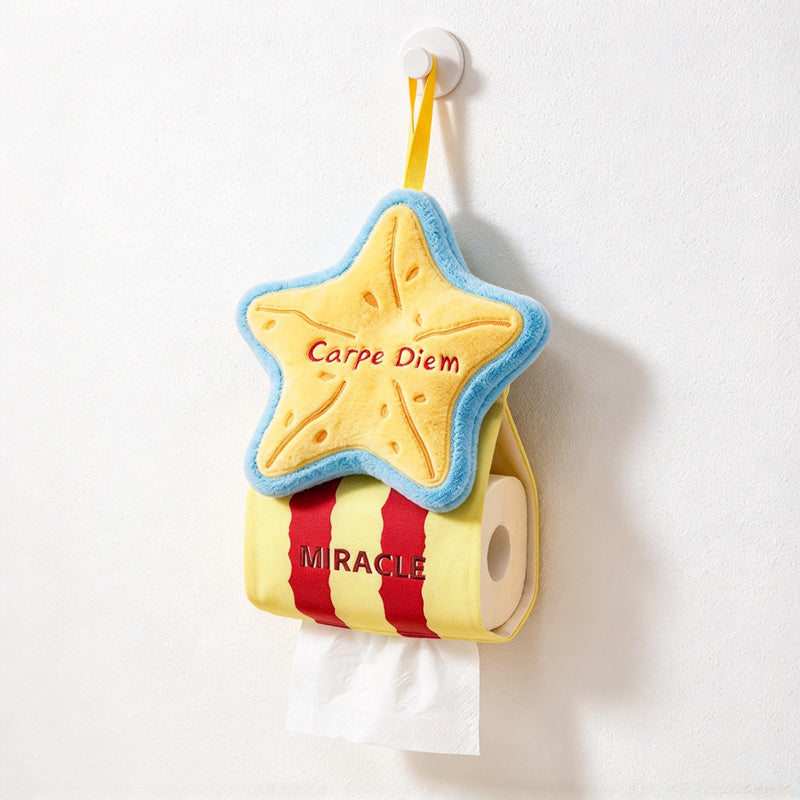CouldNook Sea Creature Hanging Tissue Holder - Plush Topper and Striped Body