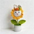 CouldNook Rabbit Flower Planter Ornament - Rabbit and Lotus Designs