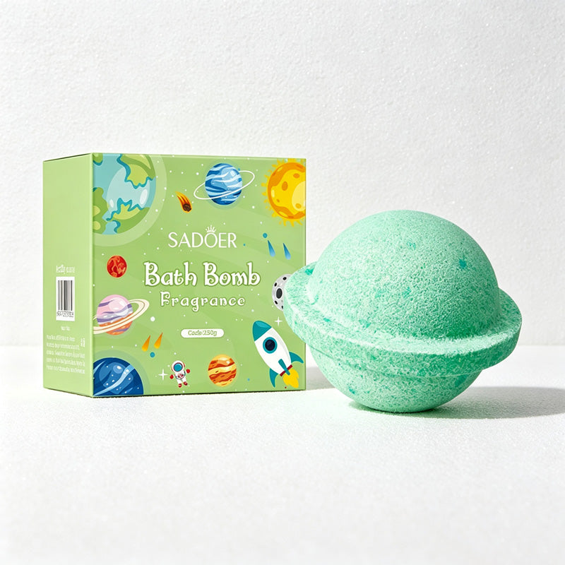 CouldNook Planet Bath Salt Bath Bomb - Ringed Colorful Fizzing Sphere