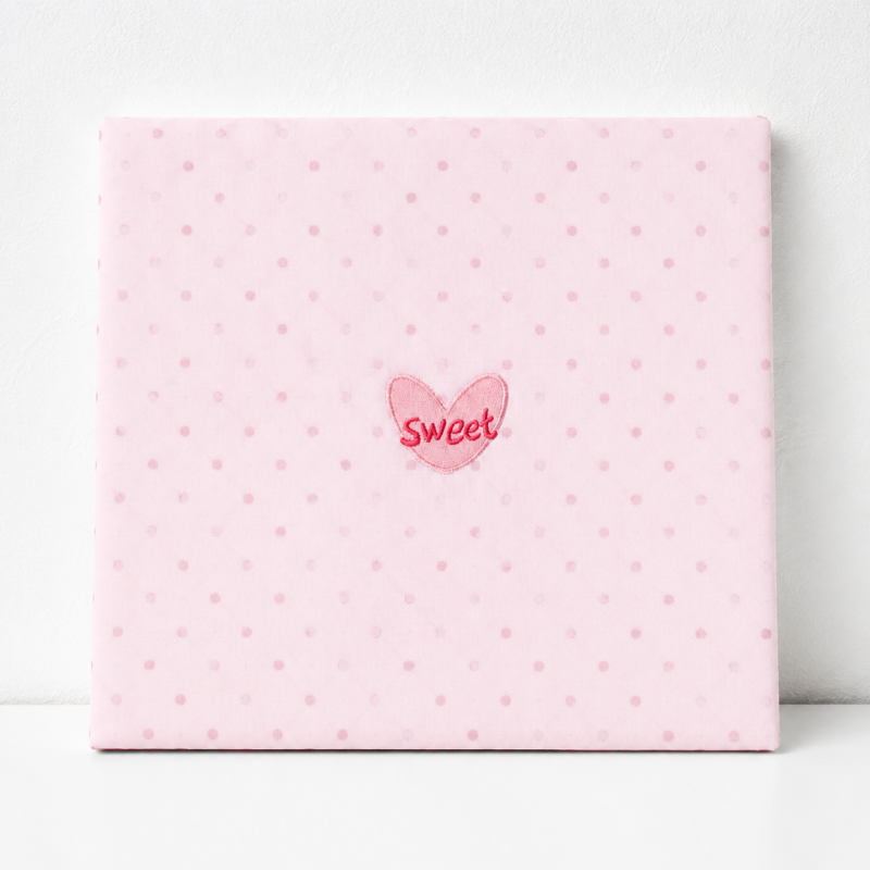 CouldNook Pink Heart Candy Embroidered Patch - Iron-On Motif Collection