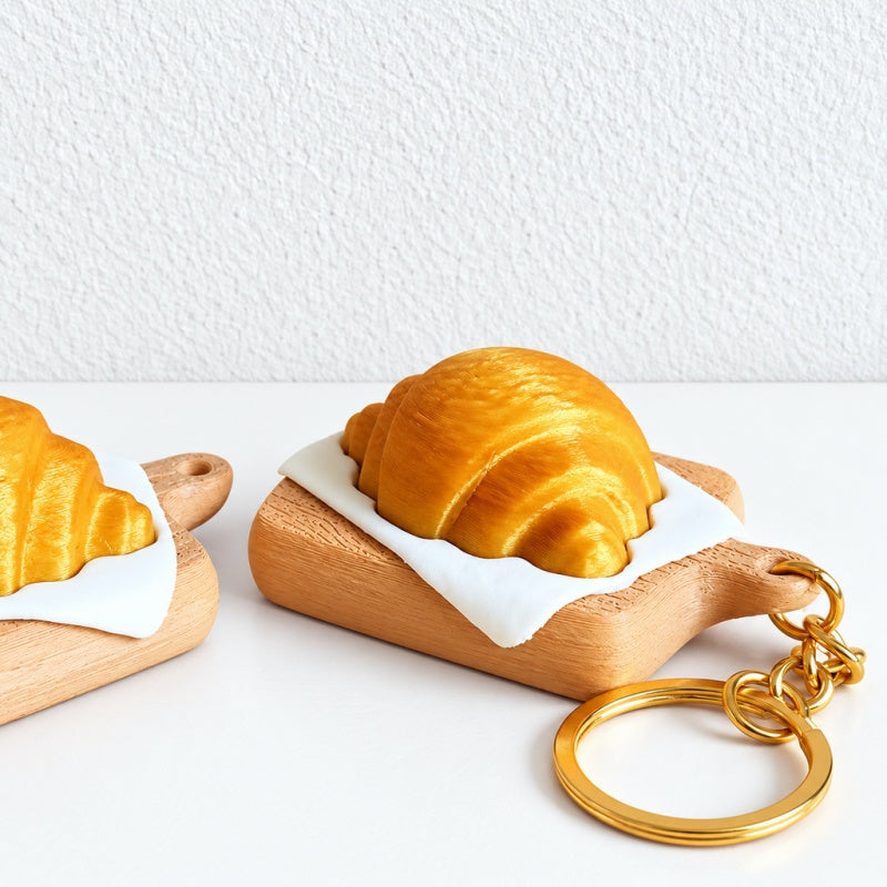 CouldNook Bakery Clicker Keychain - Bread Shapes And Pressable Tops