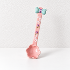 CouldNook Ceramic Long Handle Spoon - Sculpted Floral Accent