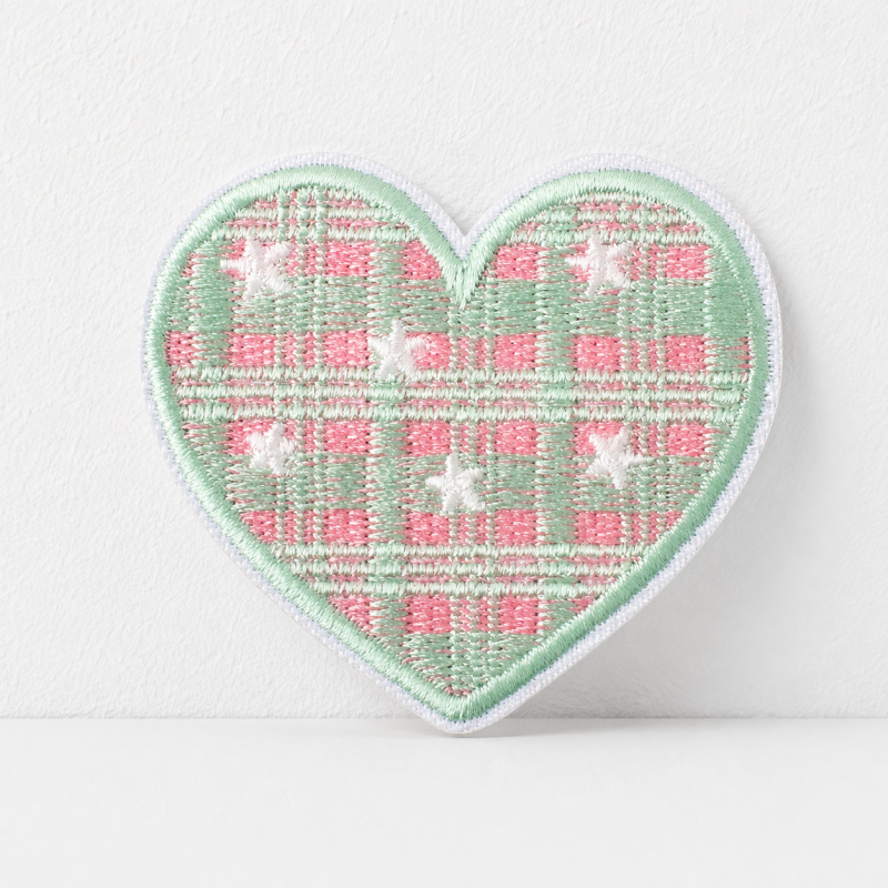 CouldNook Heart Pattern Patch - Checks Florals and Color Options