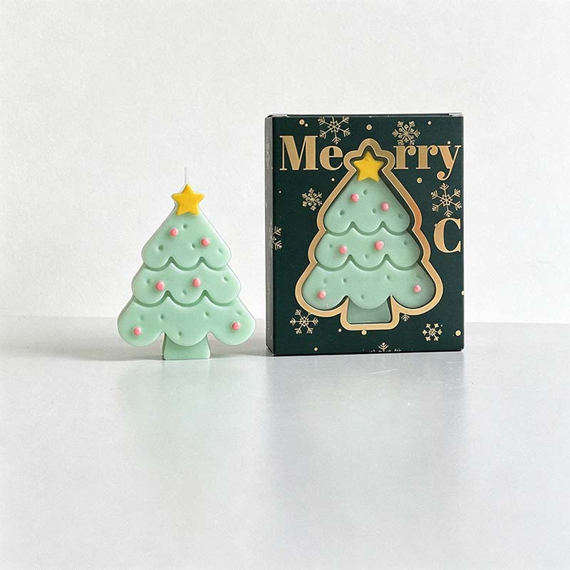 CouldNook Christmas Tree Scented Candle - Scalloped Branches And Star Topper